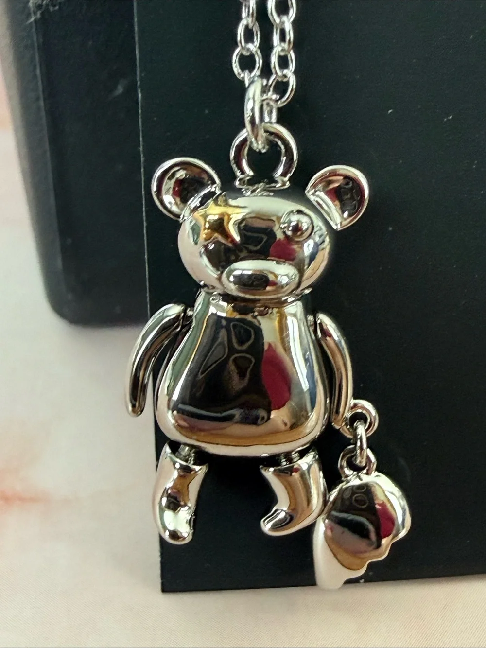 COACH | Gold Plated Two-Tone Teddy Bear Magnetic Heart Friendship Necklaces